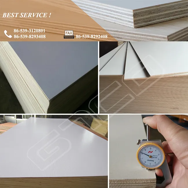 1220*2440*12mm Poplar Core Melamine Face/Back Laminated Plywood