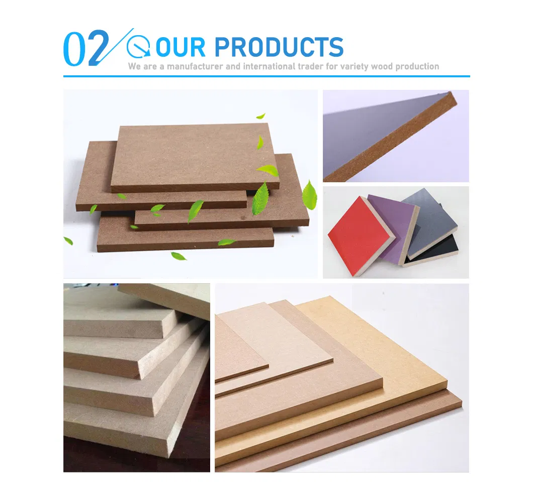 1220*2440*15mm Colored Melamine MDF From Linyi Factory Furniture Grade E1 Glue