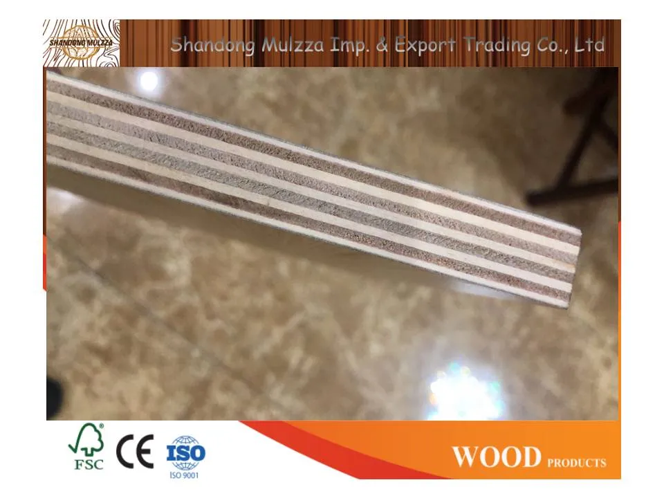 1220*2440*15mm E0 Glue Poplar Core Melamine Laminated Plywood for Furniture