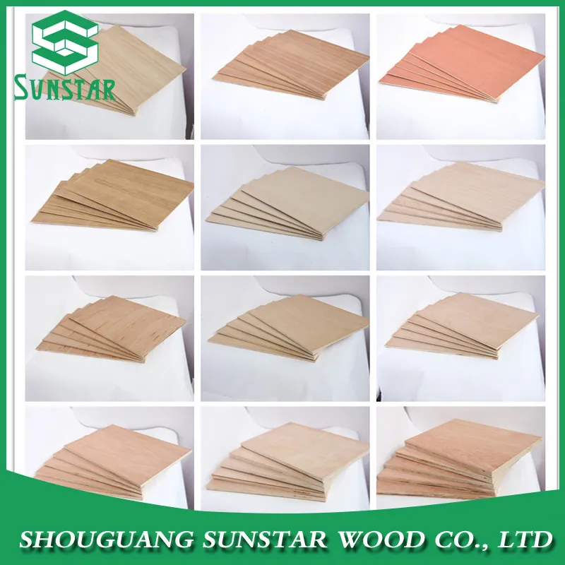 1220*2440*3.2mm 3.6mm, 5mm, 5.2mm Hardwood Core Natural Vennered Plywood
