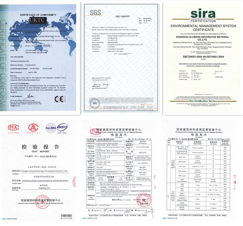 1220*2440*4*0.5mm Building Material Aluminum Composite Panel