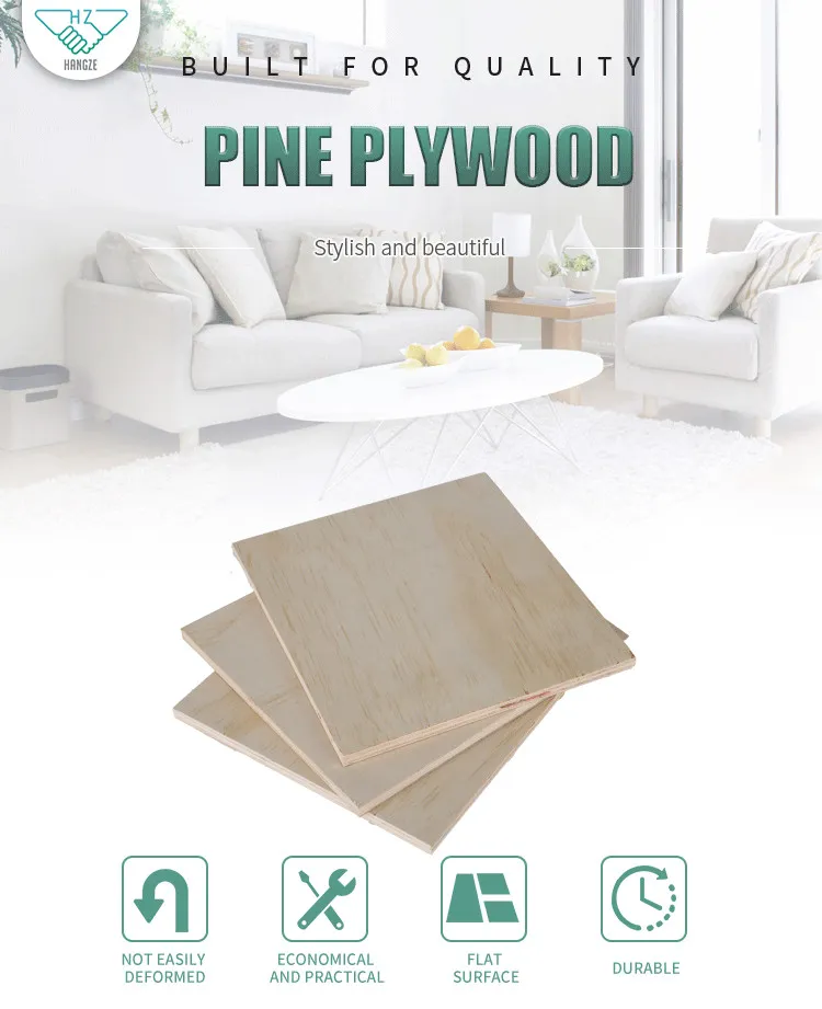 1220*2440 Hot Sale Discount Top Quality 15mm Pine Plywood, a/B Grade