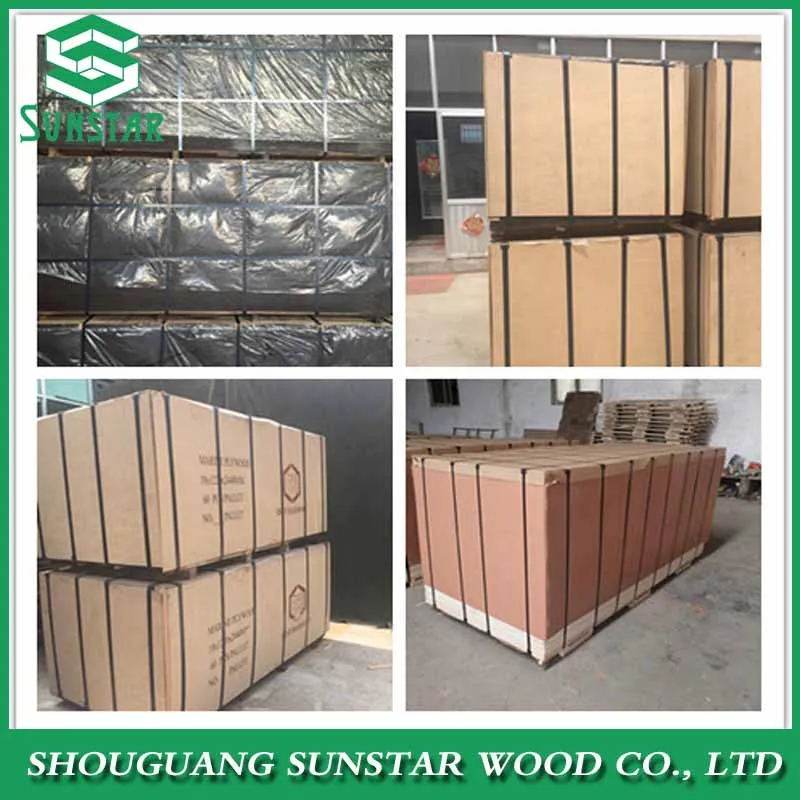 1220*2440 Melamine Laminated PVC Poplar Hardwood Core Full Core Finger Joint Core Plywood HDF for Construction, Furniture, Decoration, Packing