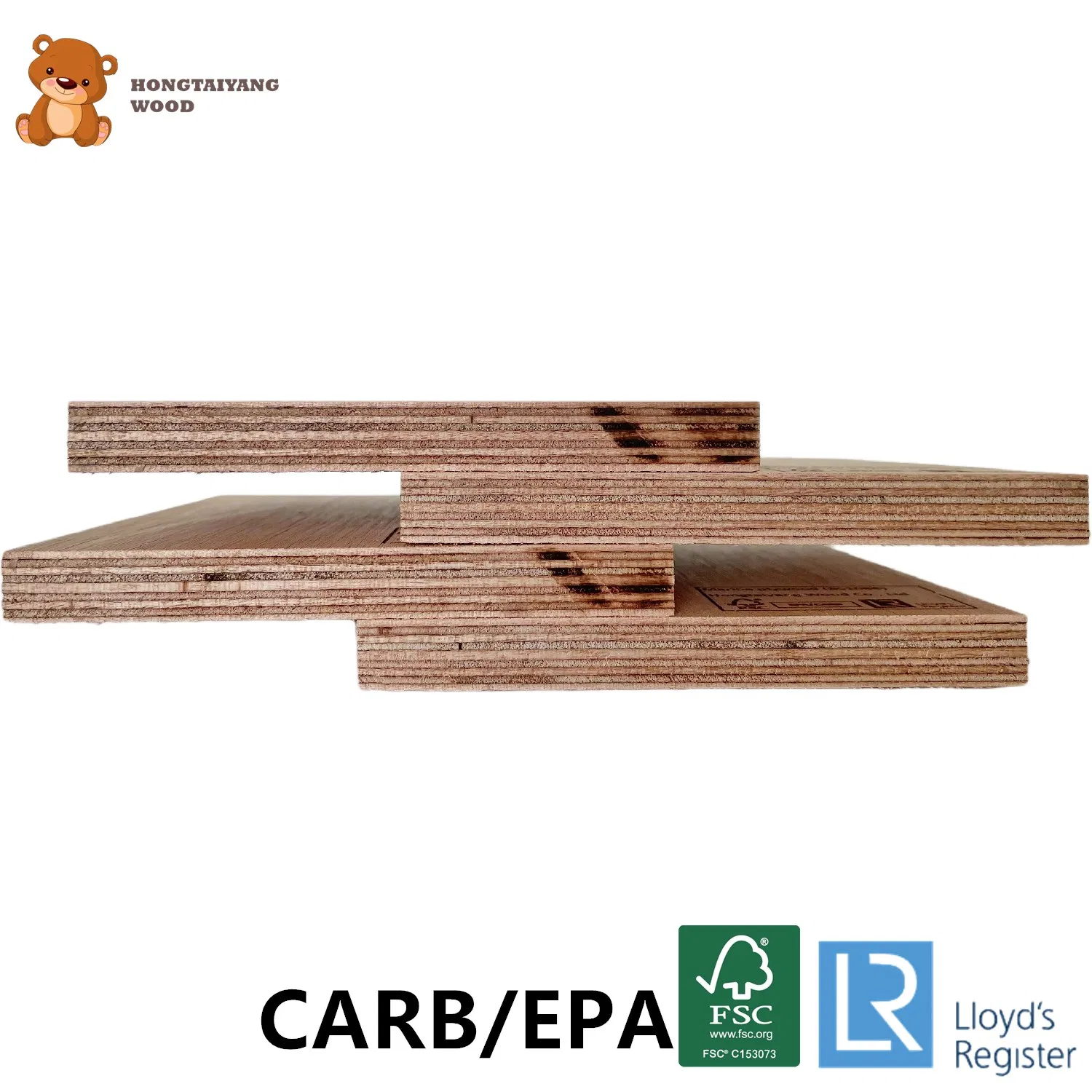 1220 *2440mm 100% Okoume Waterproof Commercial Plywood for Furniture