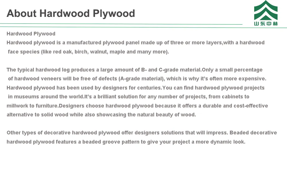 1220*2440mm Hardwood Bleached Commercial Wateproof Poplar Plywood
