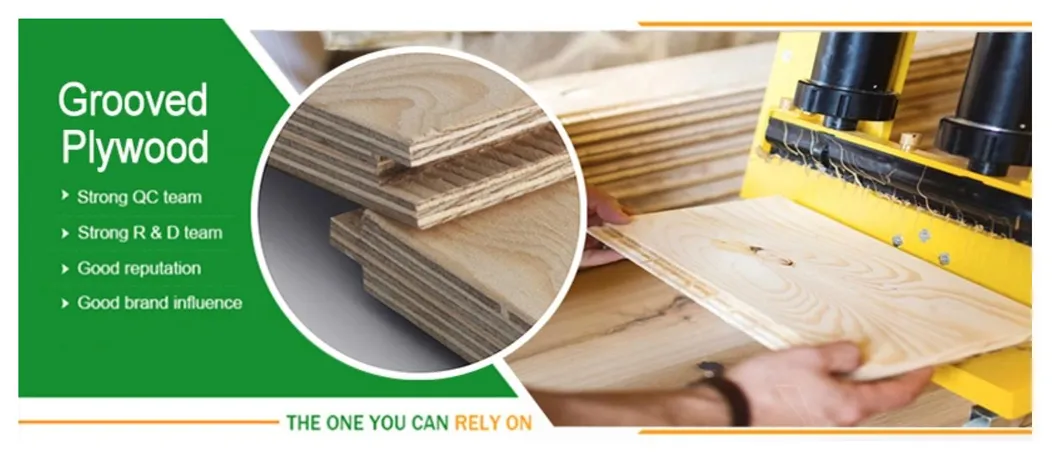 1220*2440X12mm Furniture Grade V Grooved Pine Plywood, Pine Laminated Commercial Plywood for Decoration