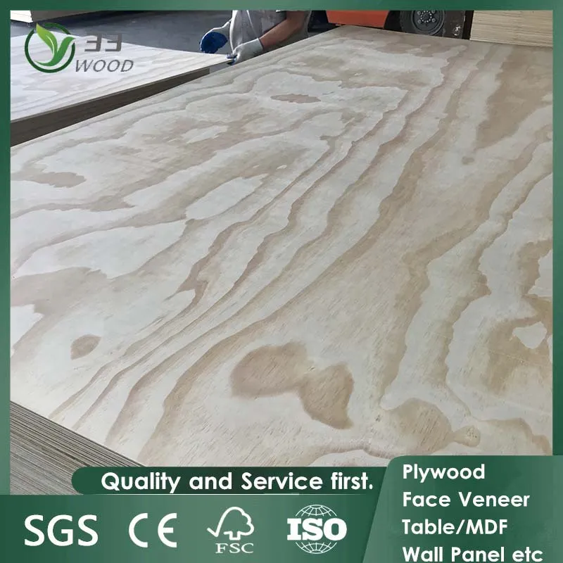 1220*2440X12mm Furniture Grade V Grooved Pine Plywood, Pine Laminated Commercial Plywood for Decoration