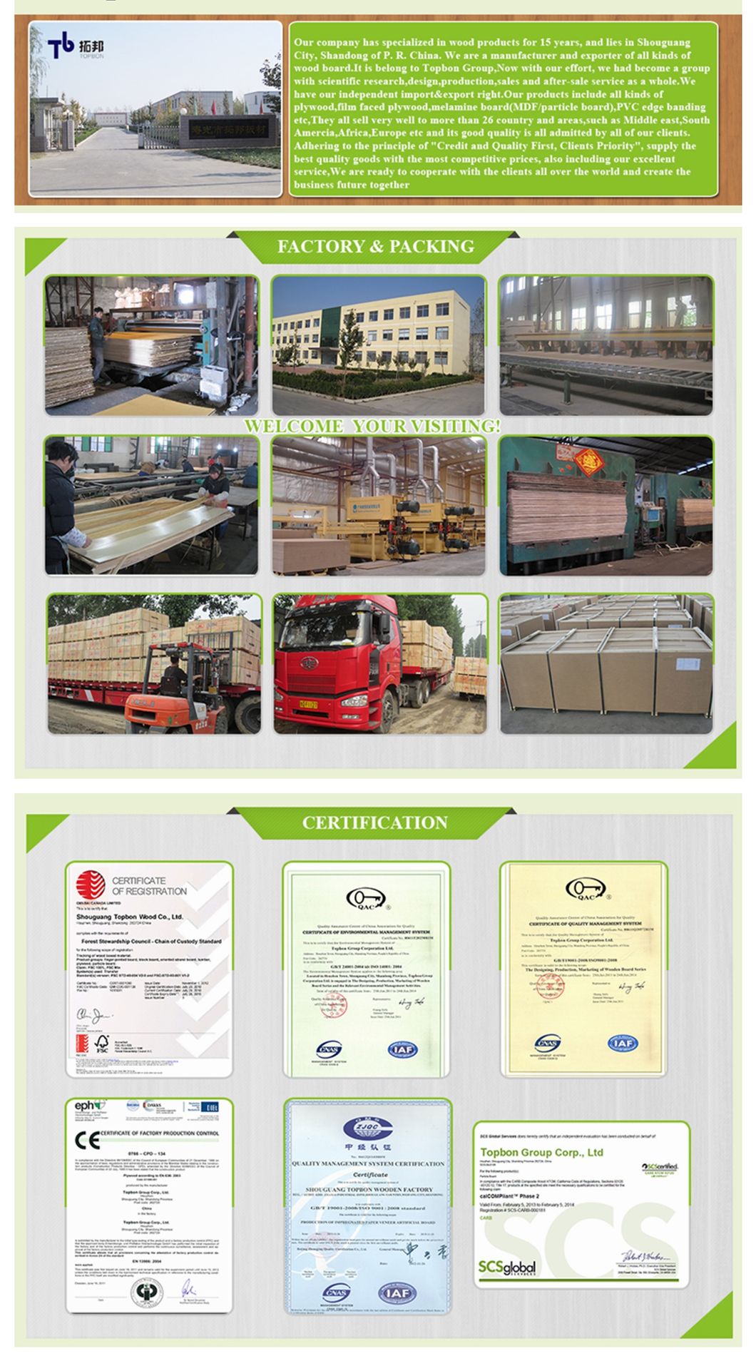 18mm Okoume Plywood for Furniture with BB/CC Grade Commercial Plywood