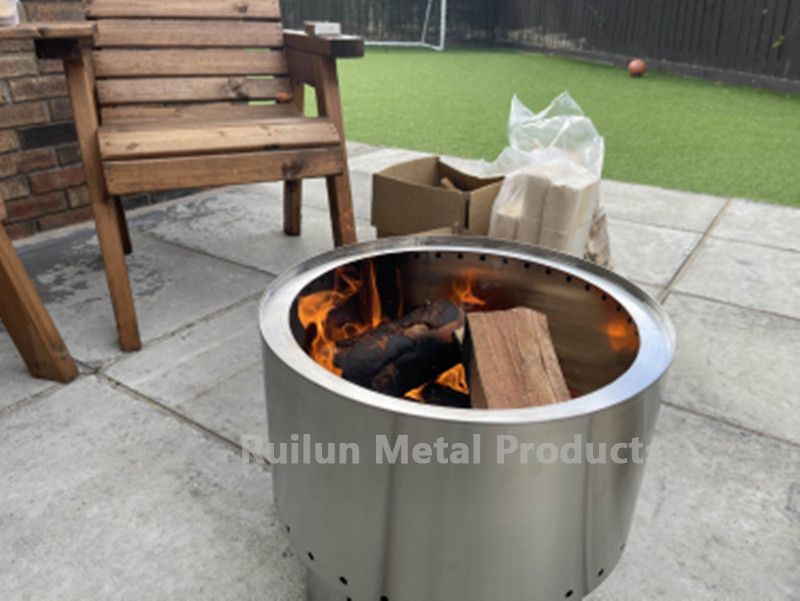22 Inches (55 cm) 304 Stainless Steel Folding Portable Outdoor Camping Wood Burning Fire Pit with Cloth Bag