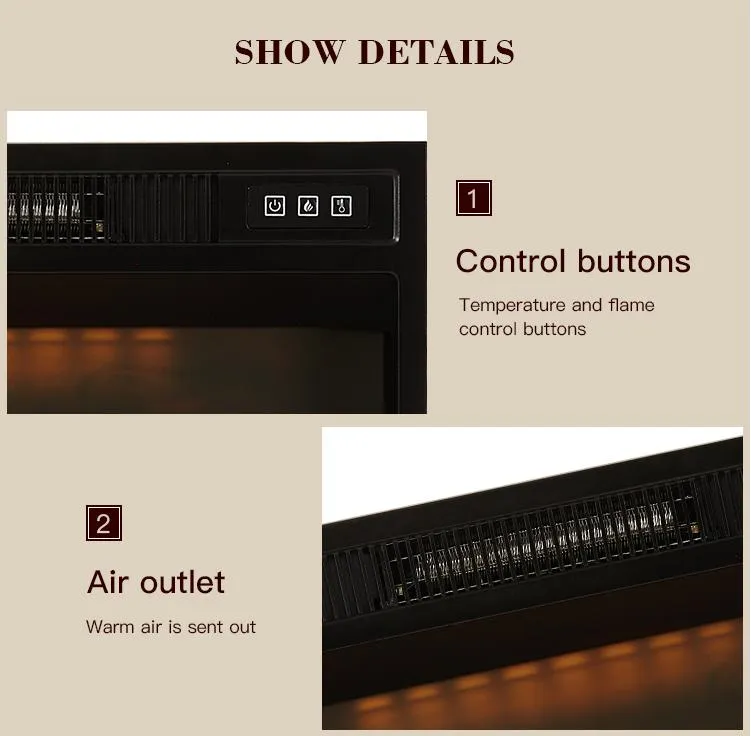 26" Wide Screen Insert Fire Box Crystal Version