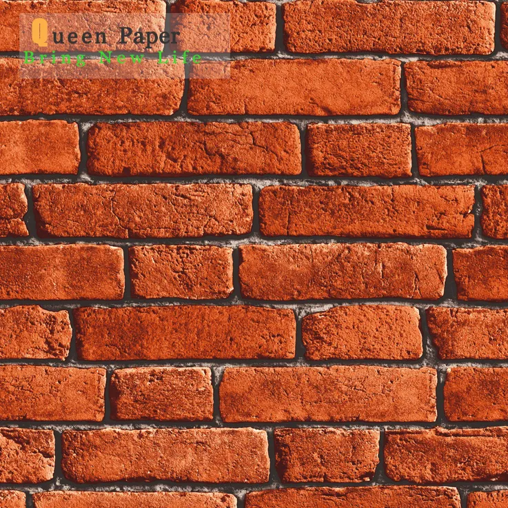 3D Simulation of Brick Pattern Design PVC Wallpaper Wall Coating Wallpaper PVC Paper for Building Material Wallcovering