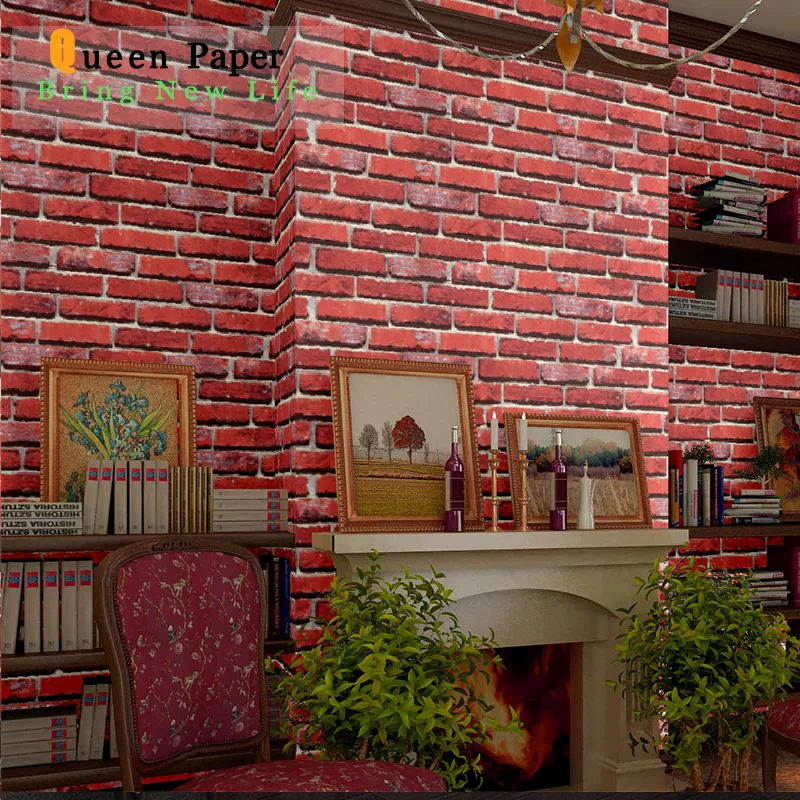 3D Simulation of Brick Pattern Design PVC Wallpaper Wall Coating Wallpaper PVC Paper for Building Material Wallcovering