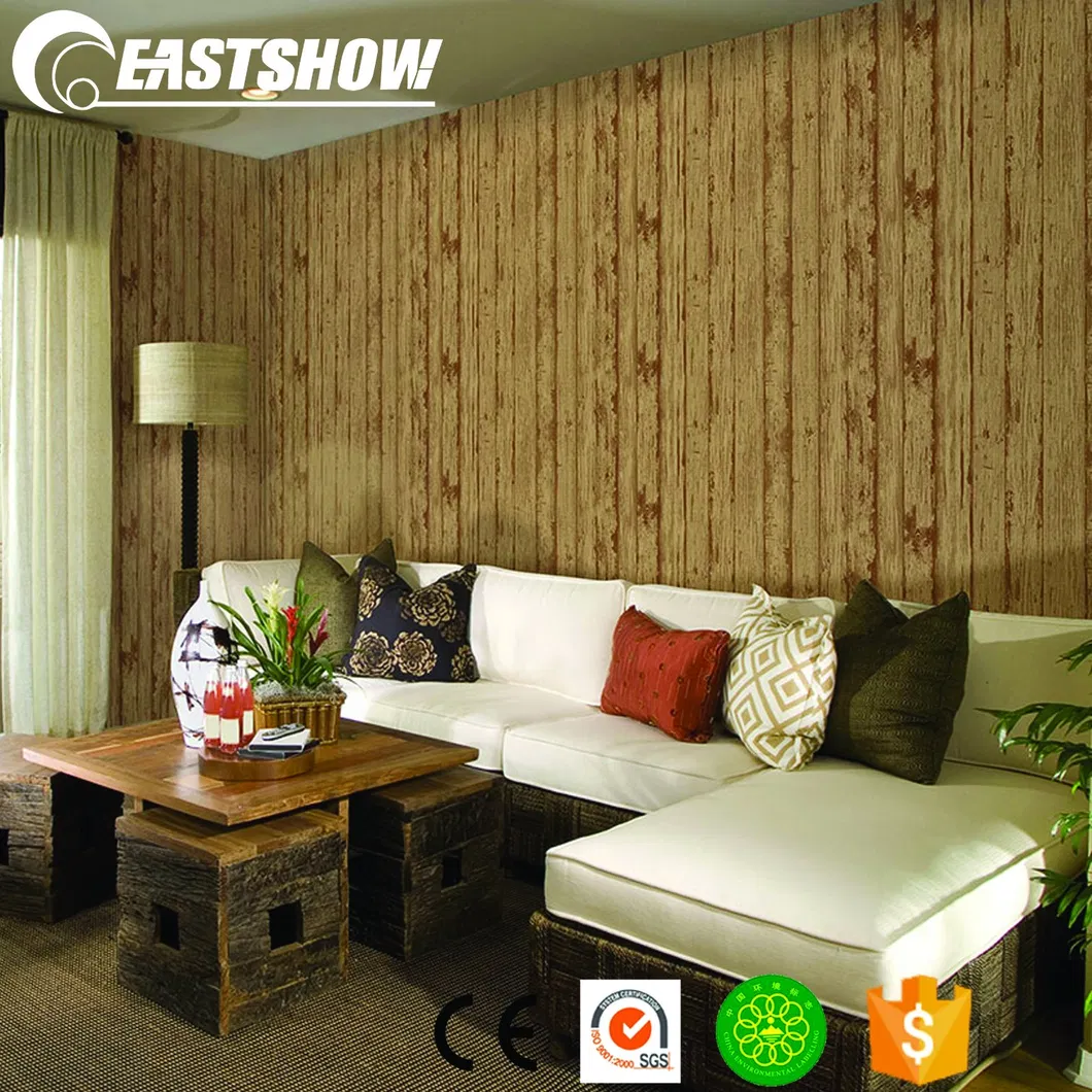 3D Wood Wall Paper for Living Room for Home (250g/sqm 106CM*10M)
