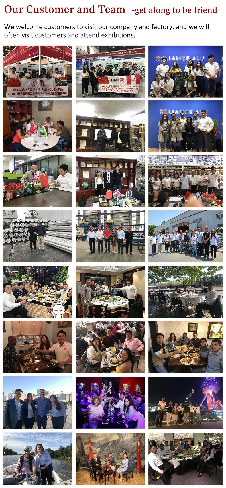 6063 Aluminum/Aluminium Extrusion Profile for Window Door Building Material Leader LED Strips