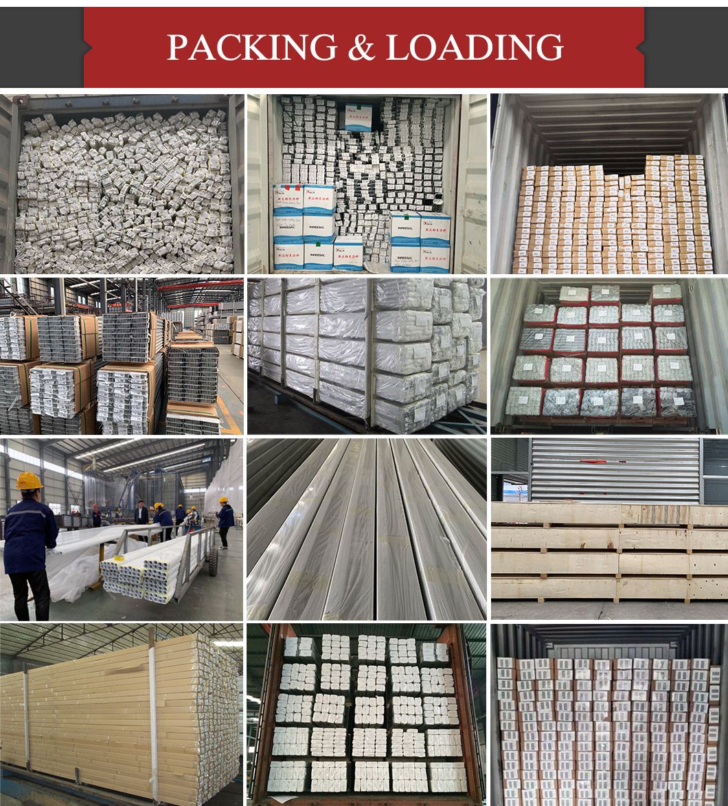 6063 Aluminum/Aluminium Extrusion Profile for Window Door Building Material Leader LED Strips