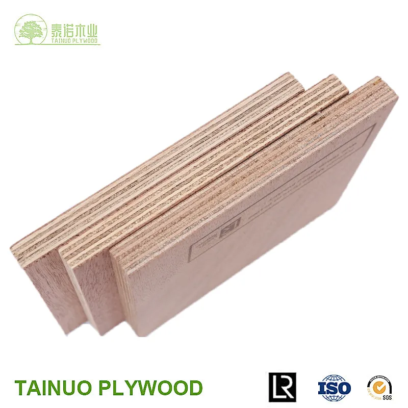 A Grade Waterproof 9mm Red Okoume Plywood Industry for Yacht