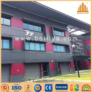 Akzonobel Feve PPG Becker Polyester PE PVDF Kynar 500 Nano Coating Aluminium Composite Cladding