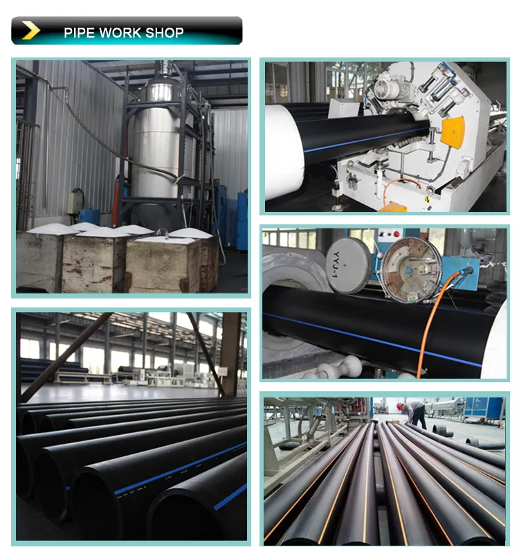 Black Blue Orange White Yellow Water Supply HDPE Pipe