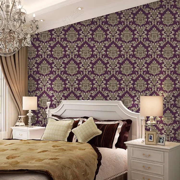 Cheap Price Interior Wall Decorative Italian Damask Wallpaper