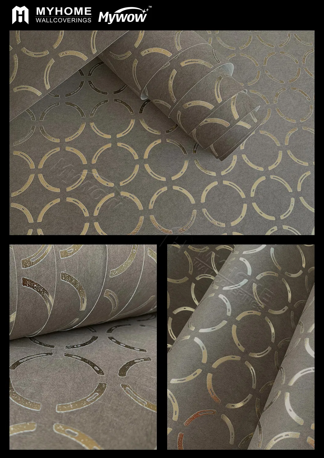 China Supply Wall Coverings with Foil Wallpaper