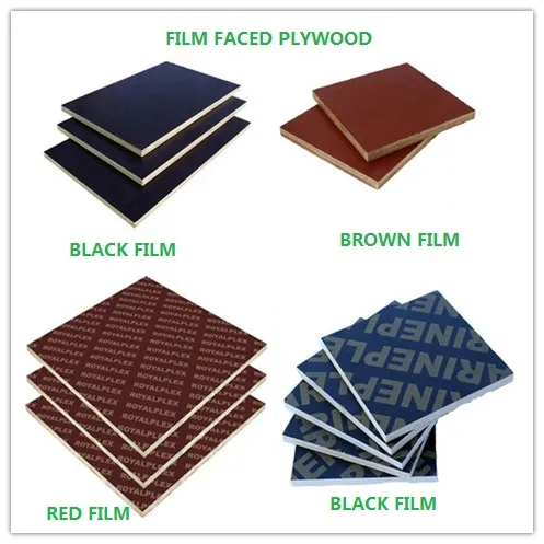 Concrete Formwork Black/Brown/Red Finger Jointed Core Film Faced Plywood 1220*2440