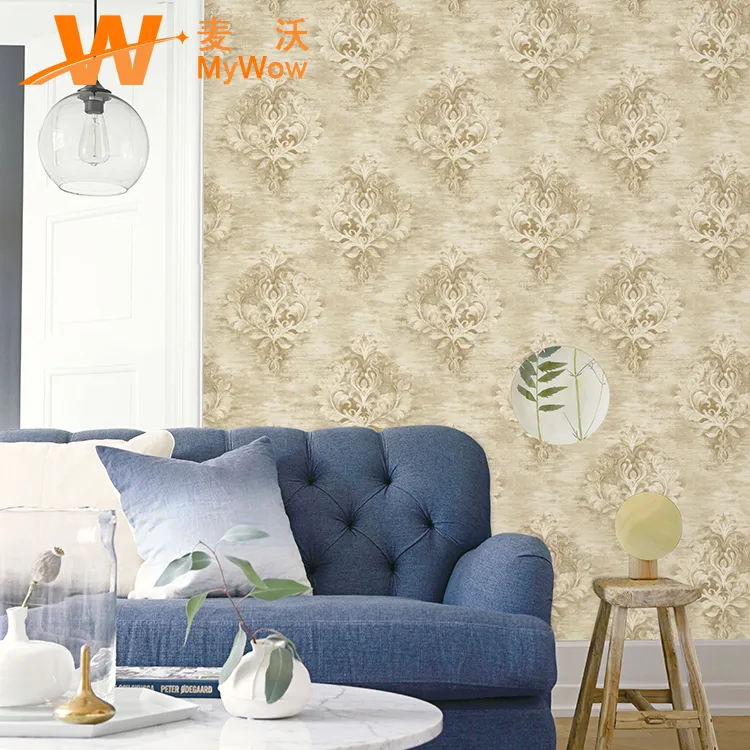 Country Style Wholesale Supplier Vintage Wallpaper PVC Wallpaper
