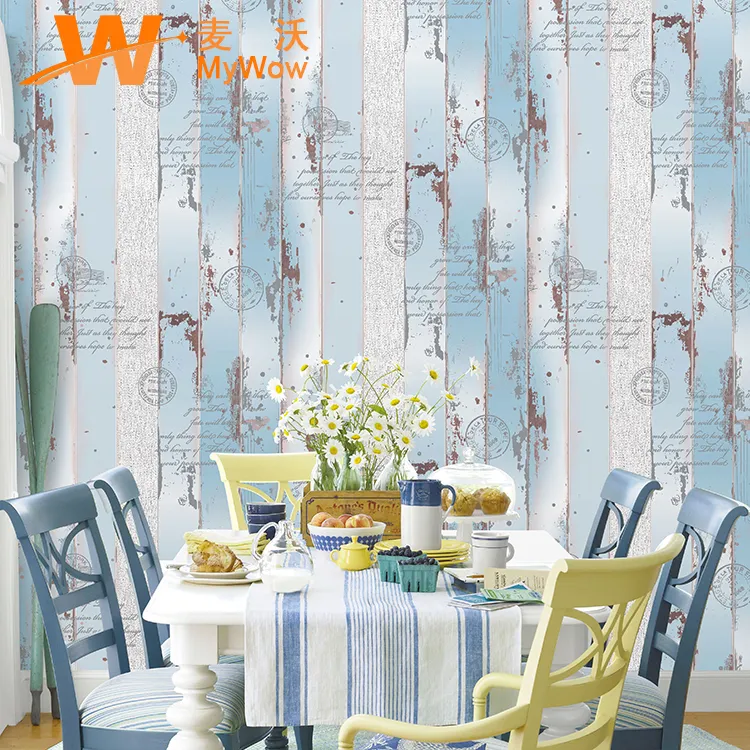 Country Style Wholesale Supplier Vintage Wallpaper PVC Wallpaper