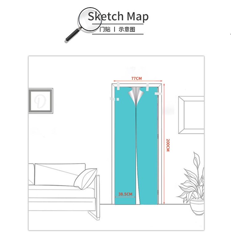 Creative Environmental Protection Simulation Sea View Corridor Door Stickers Renovation Self-Adhesive Bedroom Wall Stickers