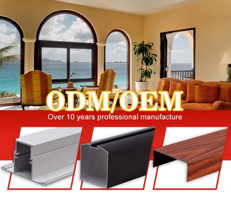 Customized Aluminium Partition Profile Aluminum Sections for Building Material