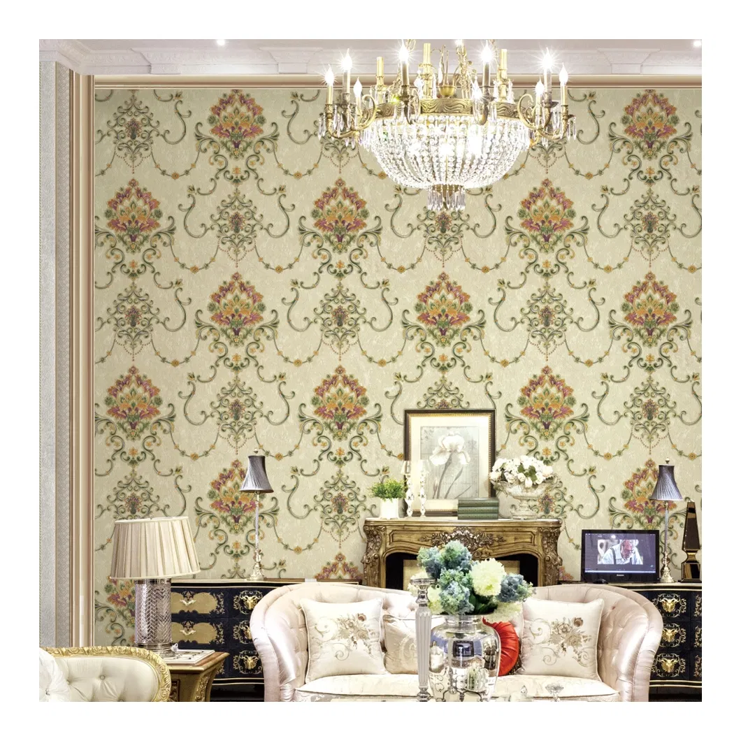 Damask 1.06m Wall Paper Home Decor 106cm Wallpaper Designs Flower PVC Wallpaper 1.06m