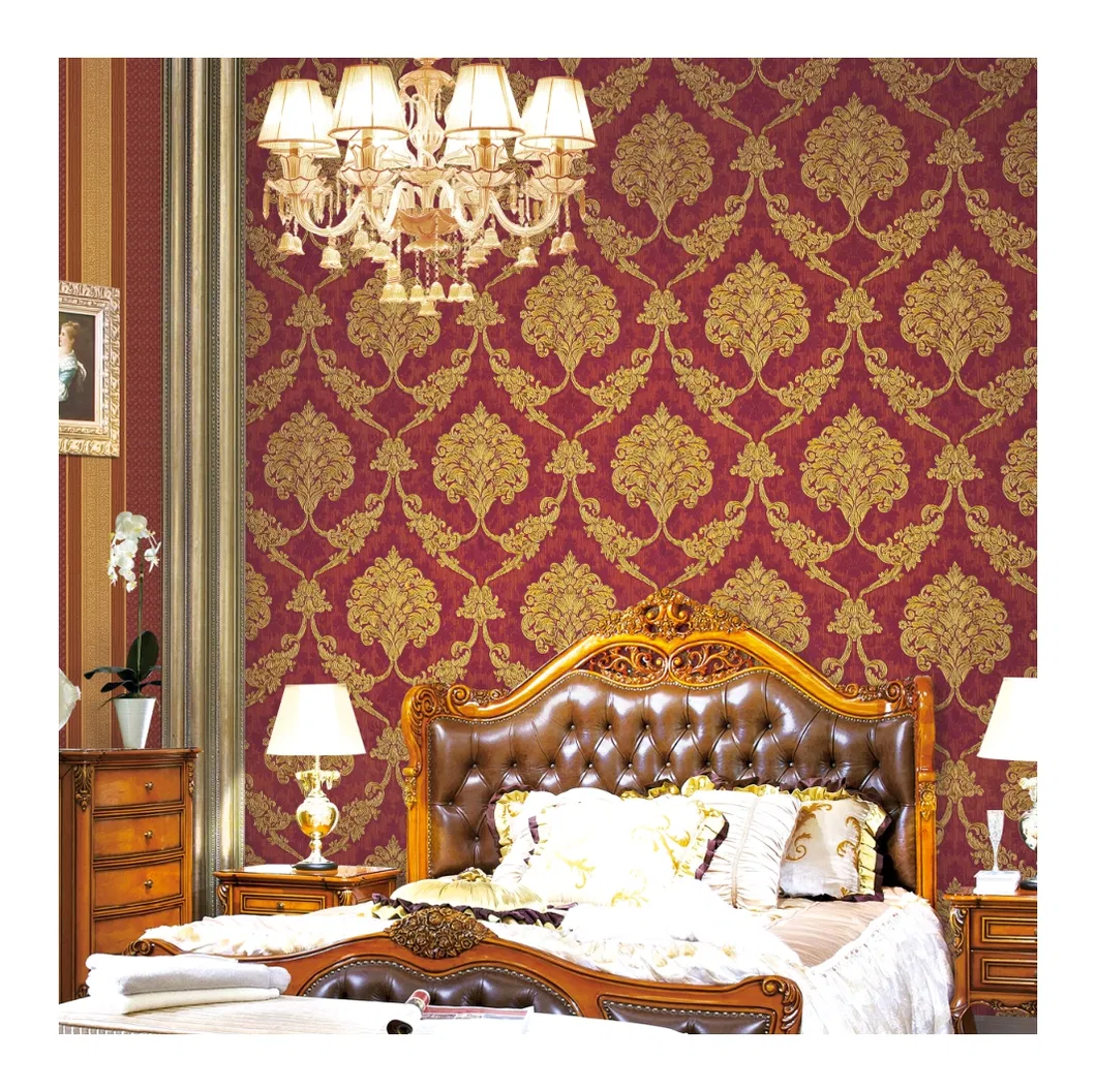 Damask 1.06m Wall Paper Home Decor 106cm Wallpaper Designs Flower PVC Wallpaper 1.06m