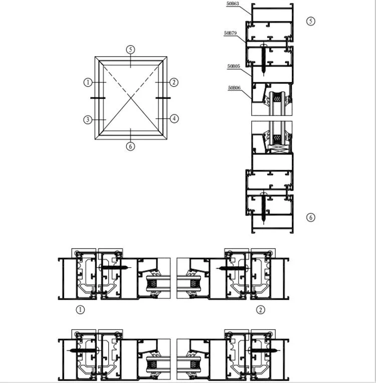 Double Tempered Glass Thermal Break Aluminum Sound Resistance Casement Window