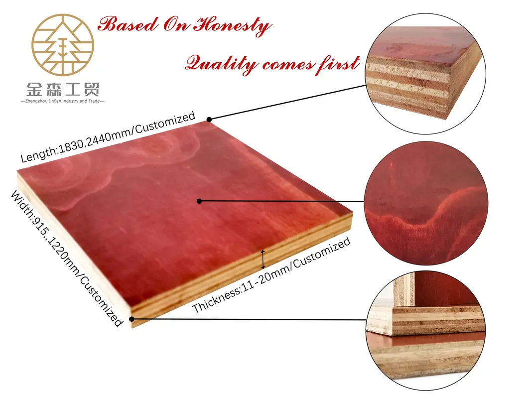E1 Best Quality Construction Film Faced Plywood From Zhangzhou China Supplier