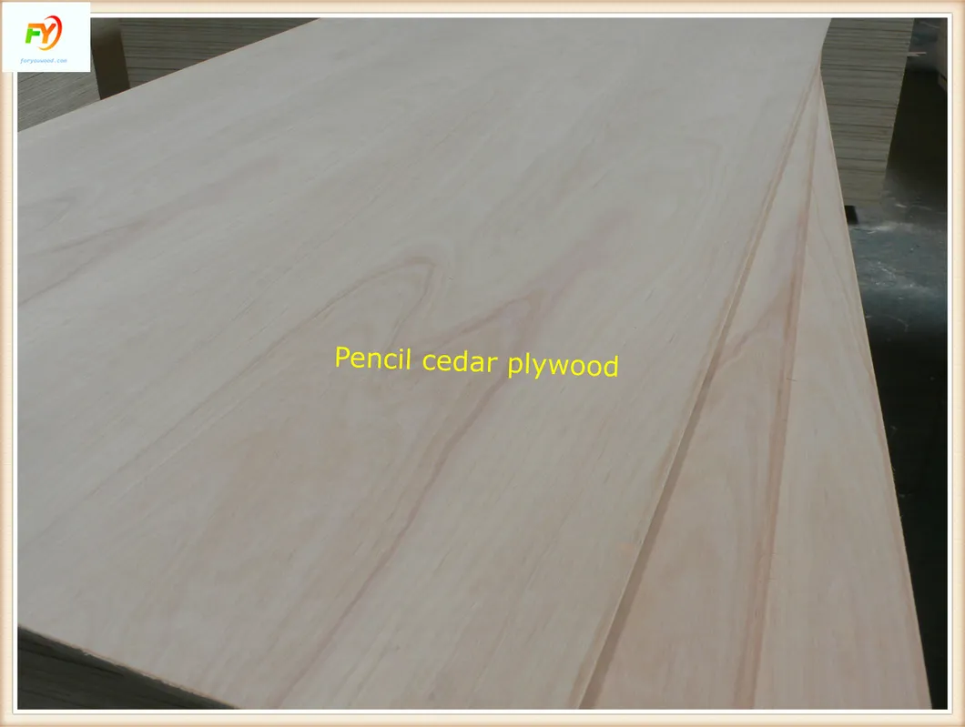 E2 Glue BB/CC Grade Poplar Core Pencil Cedar Plywood 14 Years Exporting Experiences