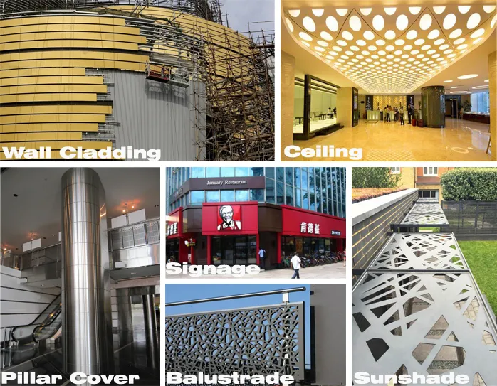 Fabricated Aluminium Curve Panel for Column Cladding (GL-026)