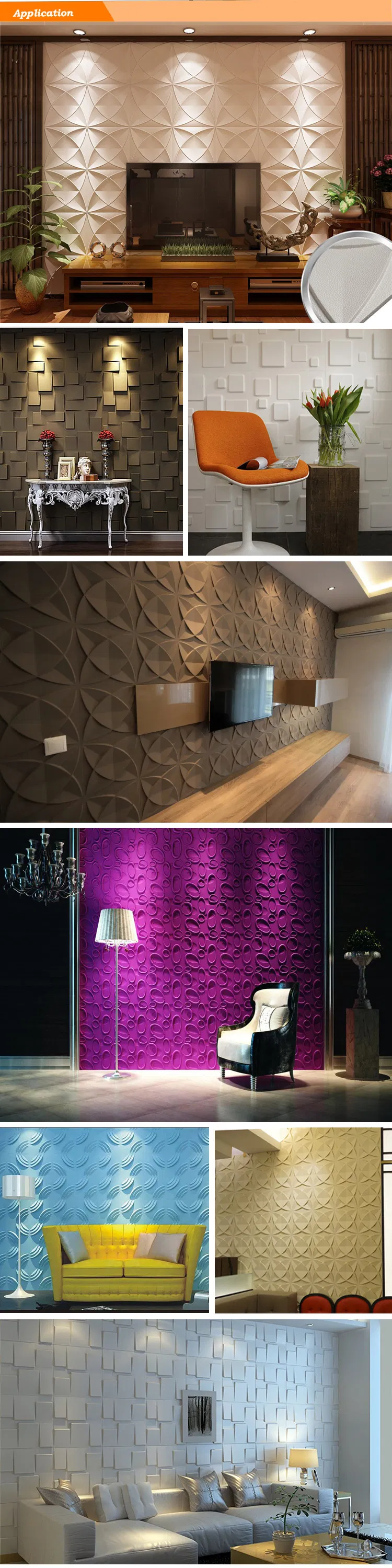 Faktum Wave Design Paintable Eco-Friendly Material Panel 3D Wall Decorative