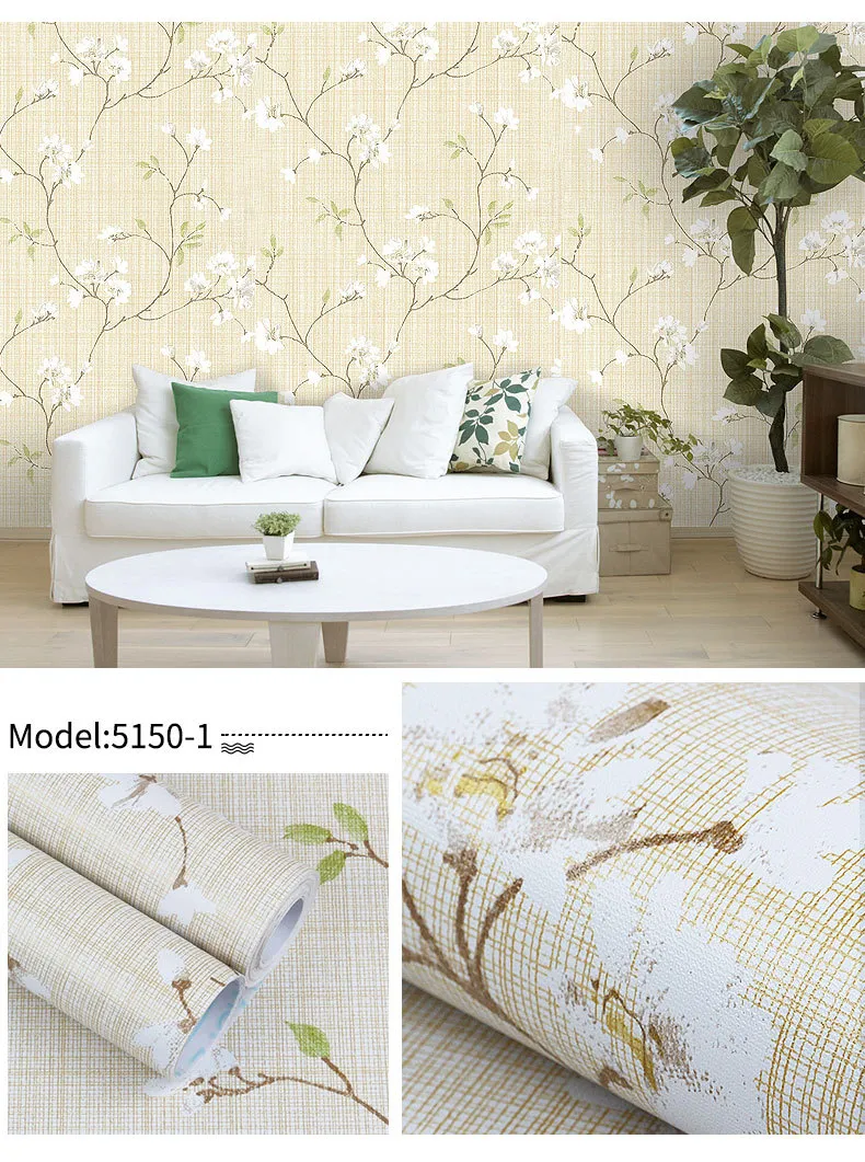 Flower Home Decoration 3D Wallpaper for Rome Wall