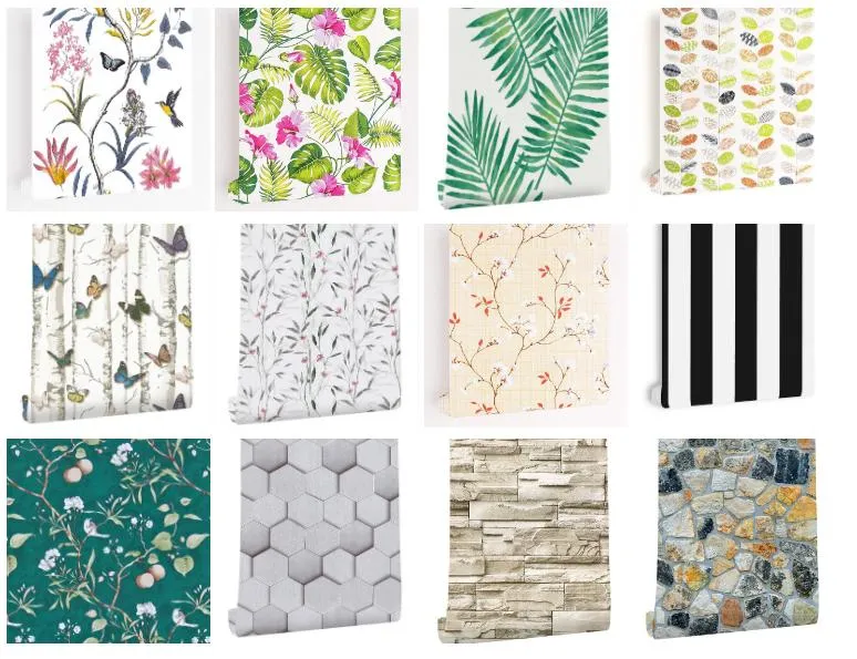 Flower Home Decoration 3D Wallpaper for Rome Wall