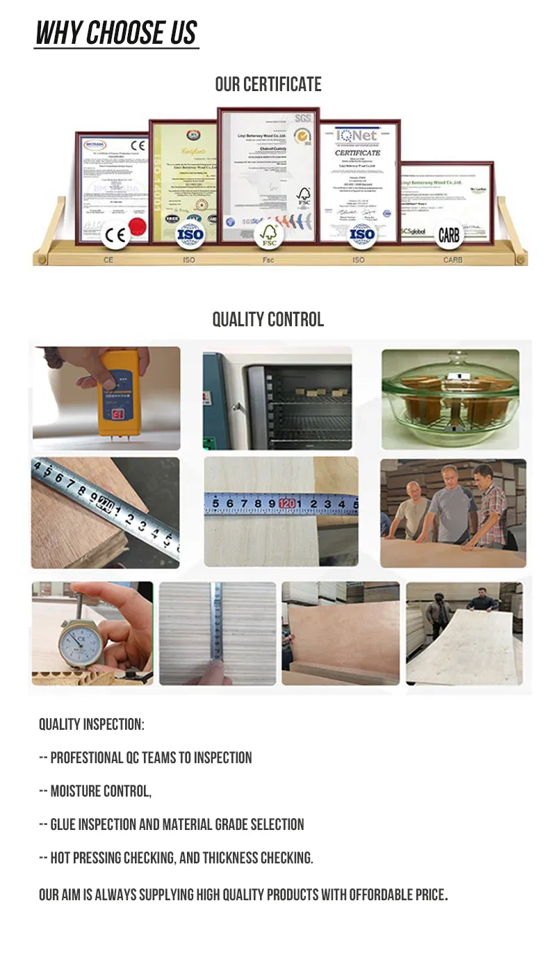FSC Certificate 1220 X 2440 mm Size 4mm / 6mm Commercial Plywood Bb Grade Poplar Core Okoume / Bintangor Plywood