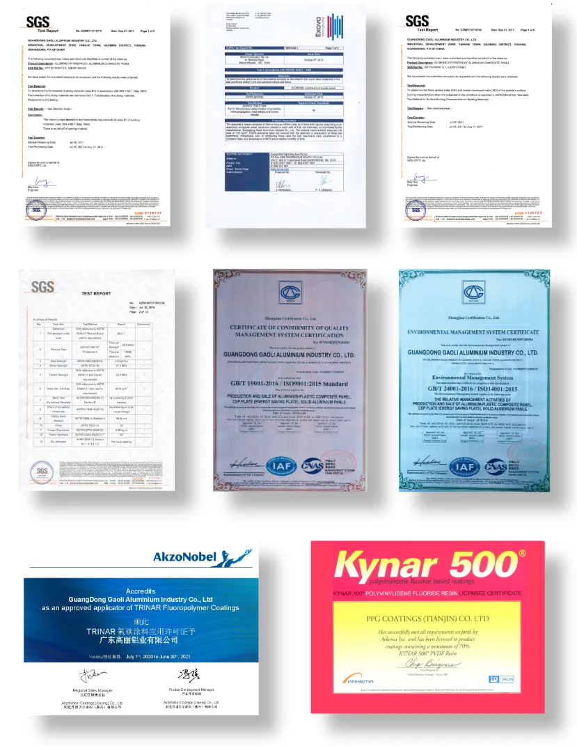 Globond 1100 Alloy Facade Materials Aluminum Composite Panel