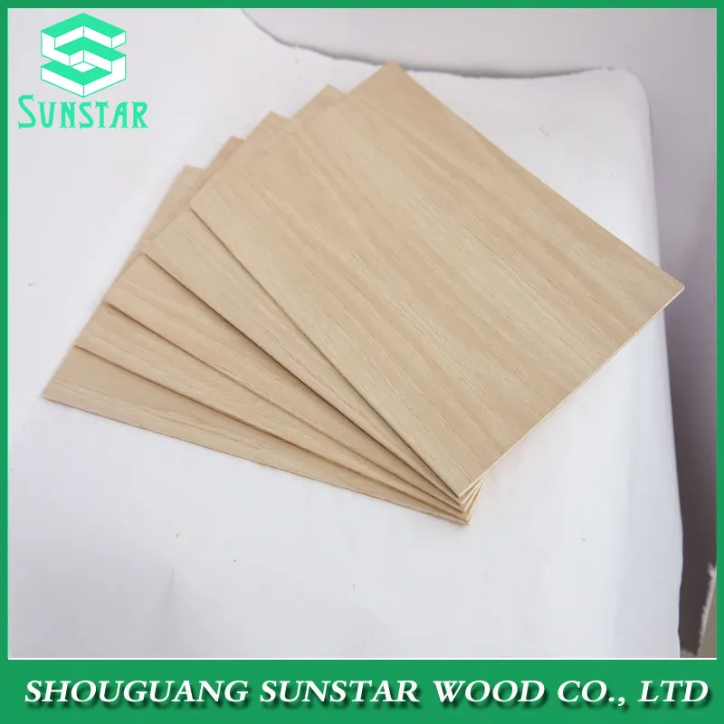 Hot Sale 1220*2440mm 2.5mm Poplar Core Single Red Oak Plywood Export for Furniture