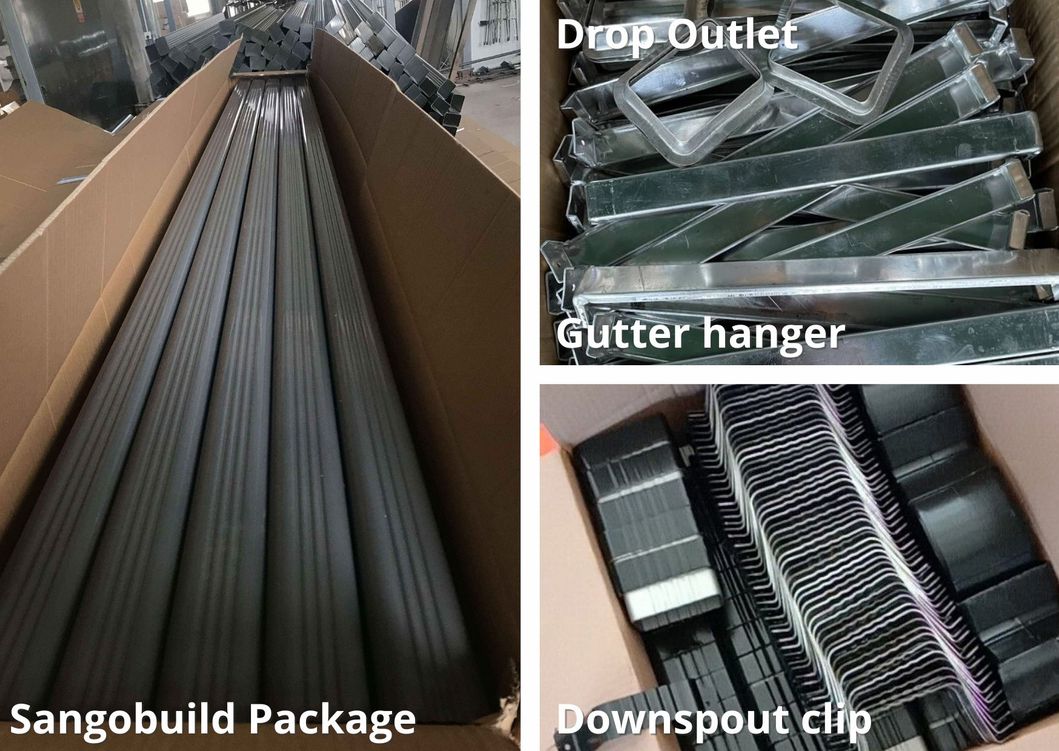 Hot Sale Aluminum Gutters and Downspouts Easy Install K-Style Gutter System Aluminum Products Roof Rainwater Gutter