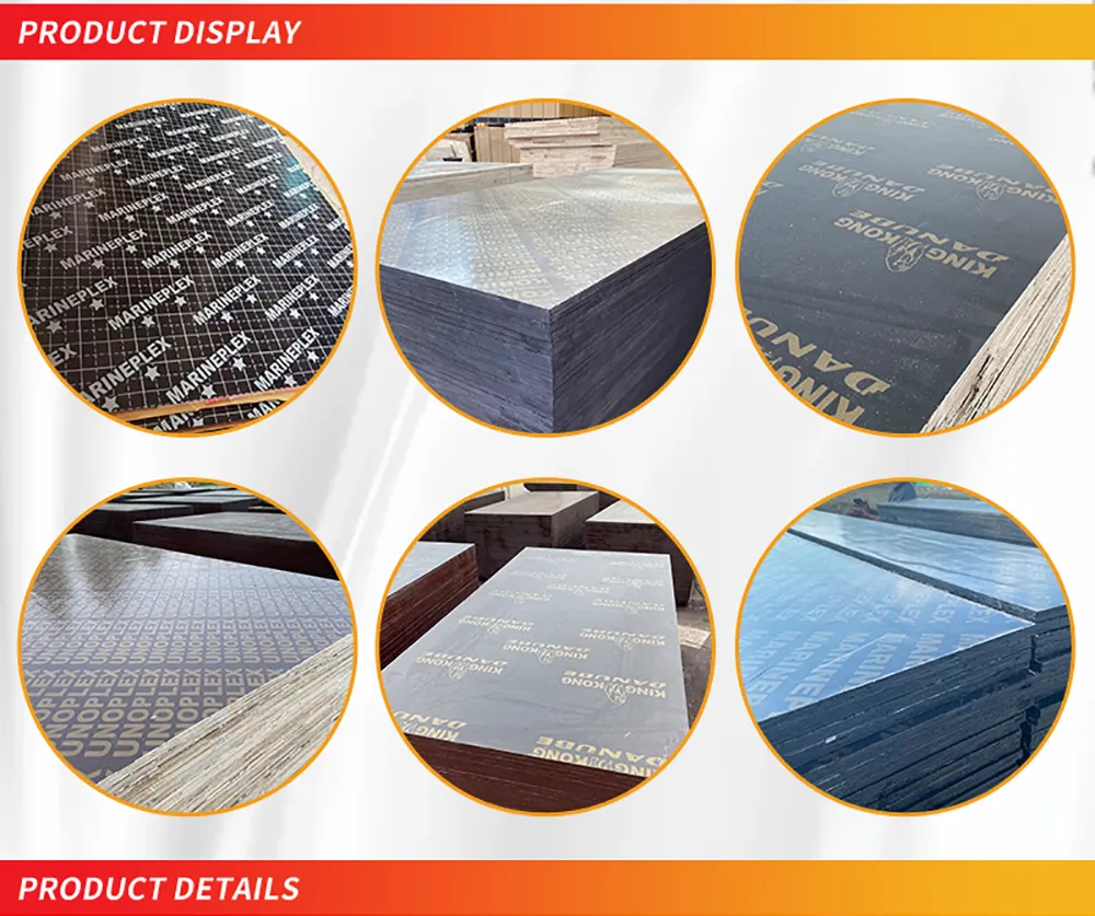 ISO China Building Material Shuttering Finger Jointed Core Dynea Film 18mm Plastic Film Faced Plywood for Construction