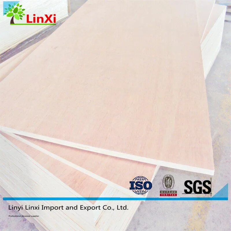 Linyi Factory BB/CC Grade 1220*2440mm Okoume/Bintangor/Pencil Cedar/Pine/Birch Plywood for Sale