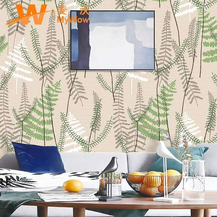 Luxury PVC Wall Papers for Living Room Floral Papel Pintado 3D