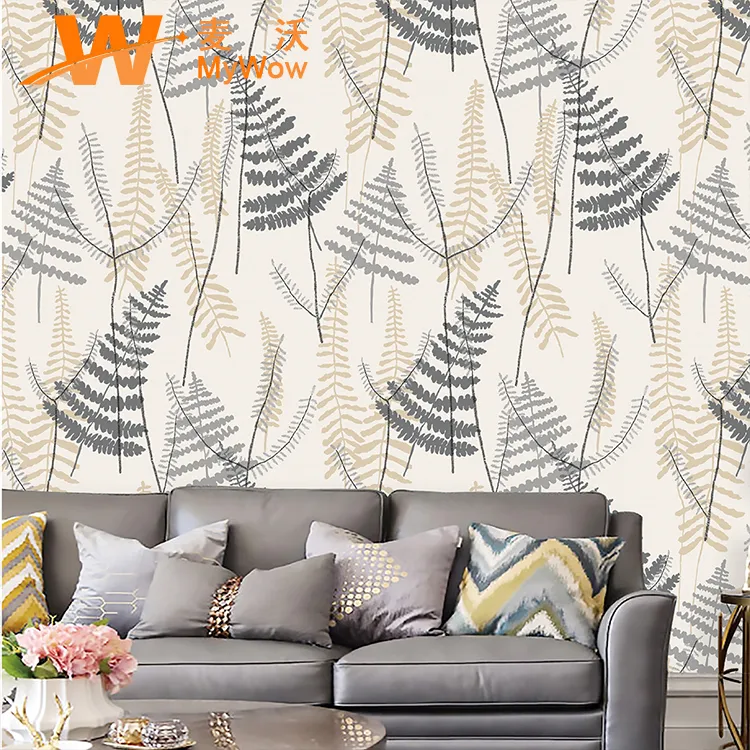 Luxury PVC Wall Papers for Living Room Floral Papel Pintado 3D