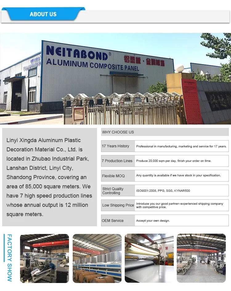 Neitabond PVDF 4mm Aluminium Composite Panels Building Material (ACP sheet)