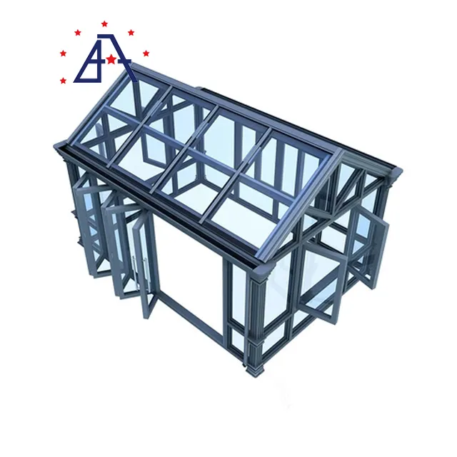 New Design Good Quality Aluminum Profile Sunrooms Glass Houses