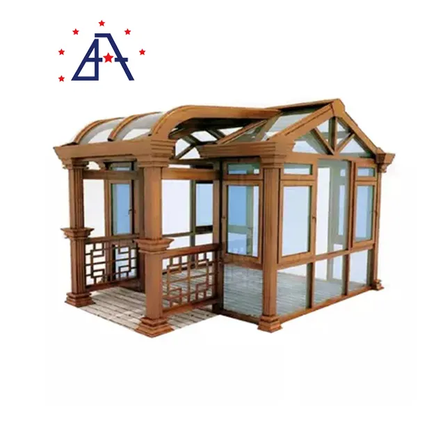 New Design Good Quality Aluminum Profile Sunrooms Glass Houses