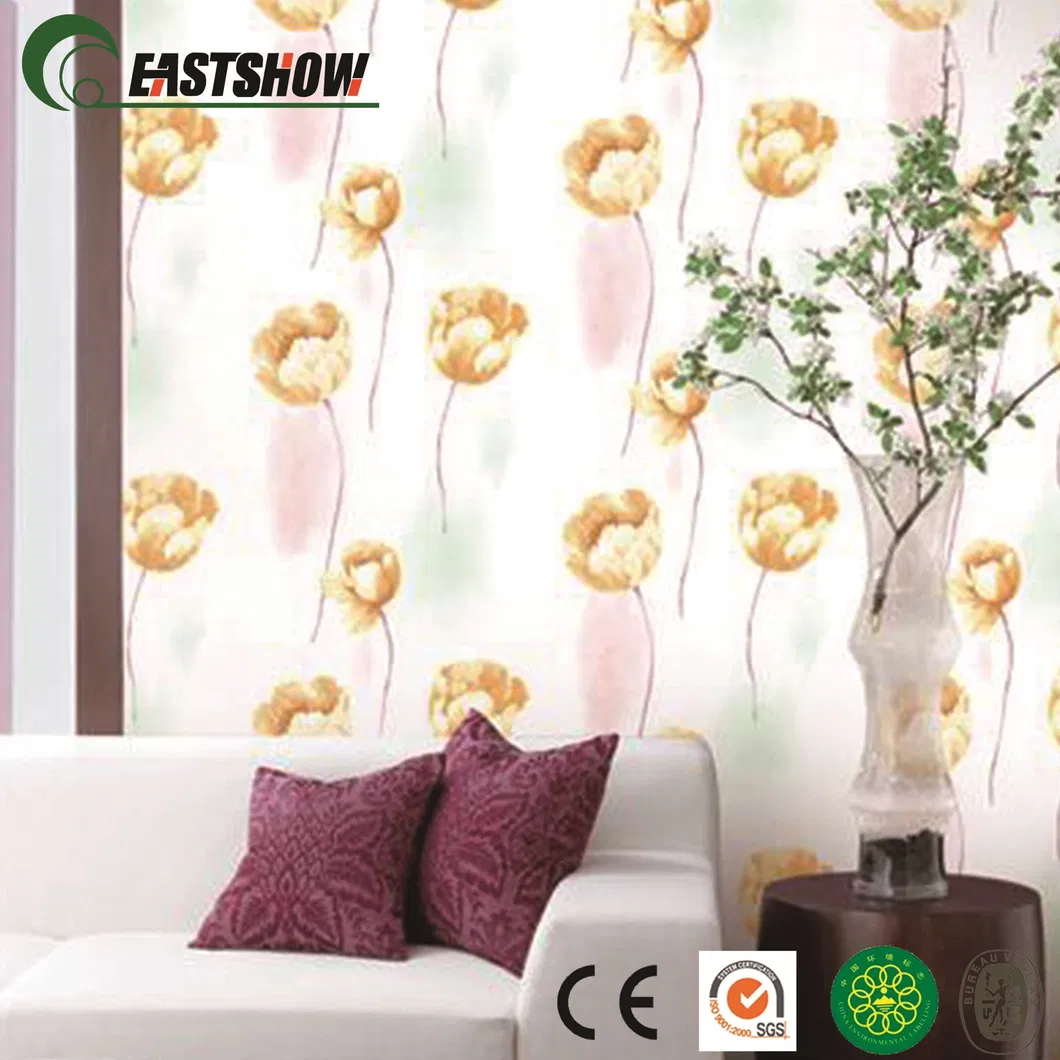 New Plain Color PVC Wall Paper for Rome Wall Decoration